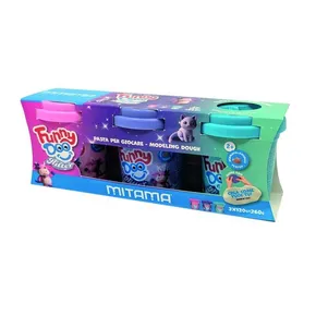 Modelína FUNNY DOO, 3-farbige Set mit Glitzer, 3x120 g, rosa, lila, blau, MITAMA 63850